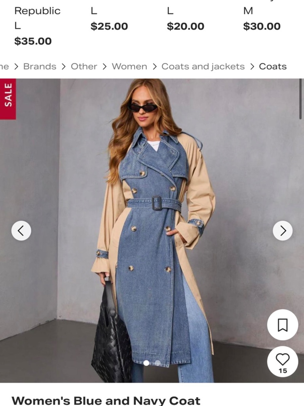 VICI Blue Denim and Beige Jacket